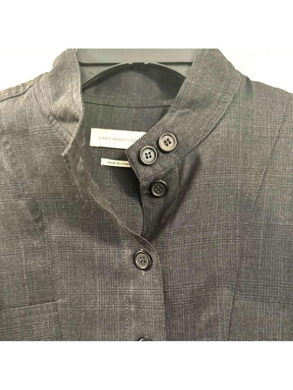 ISABEL MARANT Etoile Gray Wool Shirt Trench Coat. Size 36. Made in Lithuania - Picture 9 of 13